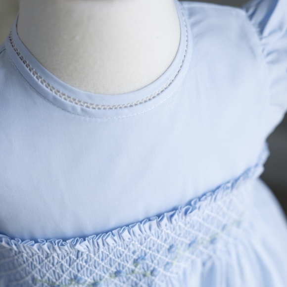 Rose Garden Collection Fly Sleeve Dress Blue NWT - Picture 3 of 6